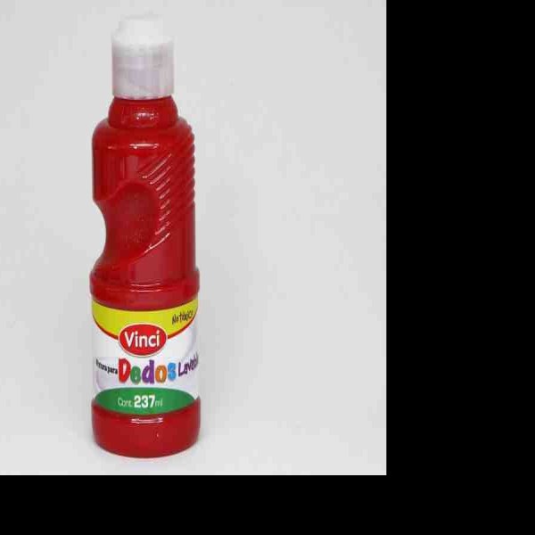 PINTURA DEDOS LAVABLE VINCI 237ML.ROJO E.6
